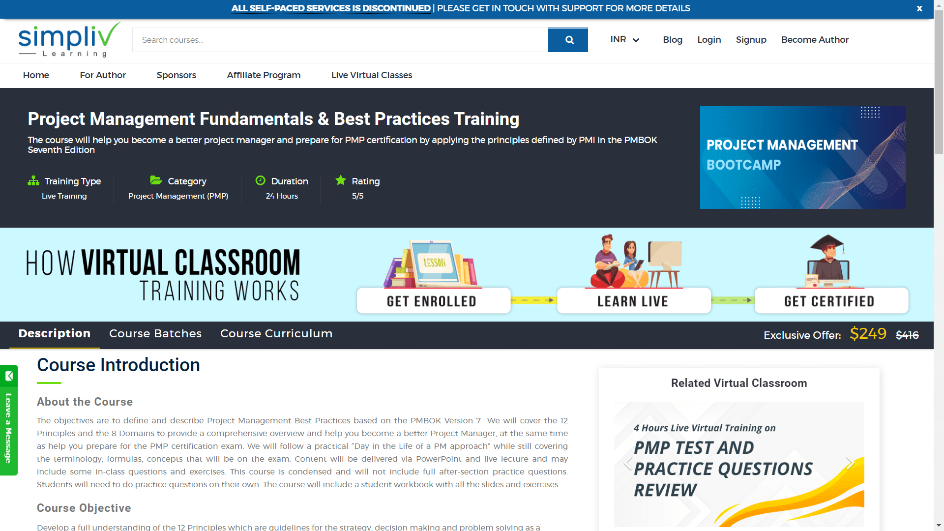 The Best Institutes For PMP Live Training In India [2023]